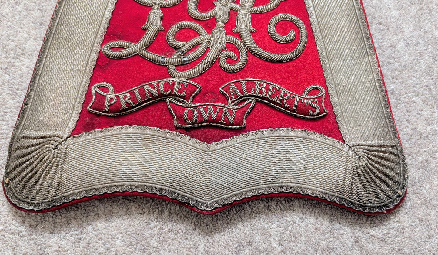 Rare Victorian Full Dress Sabretache Leicestershire Yeomanry Cavalry