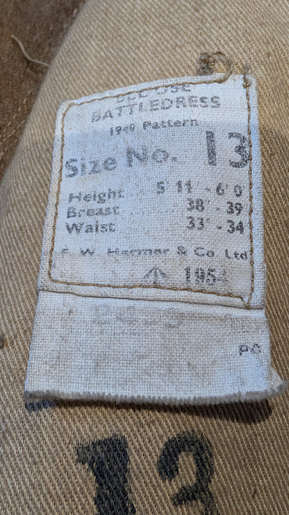 1954 British Army Royal Marine Commando Battledress & Trousers Named