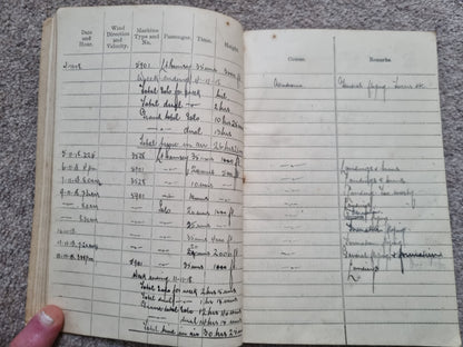 SOLD! WW1 RFC Flying Log Book Photo & RFC Papers to 2nd Lieut H C Derham