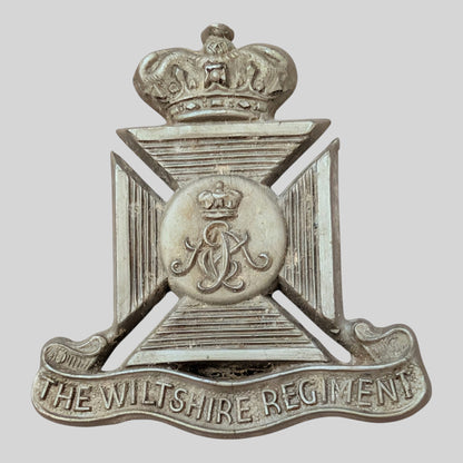 WW2 Plastic Economy Wiltshire Regiment Cap Badge with blades