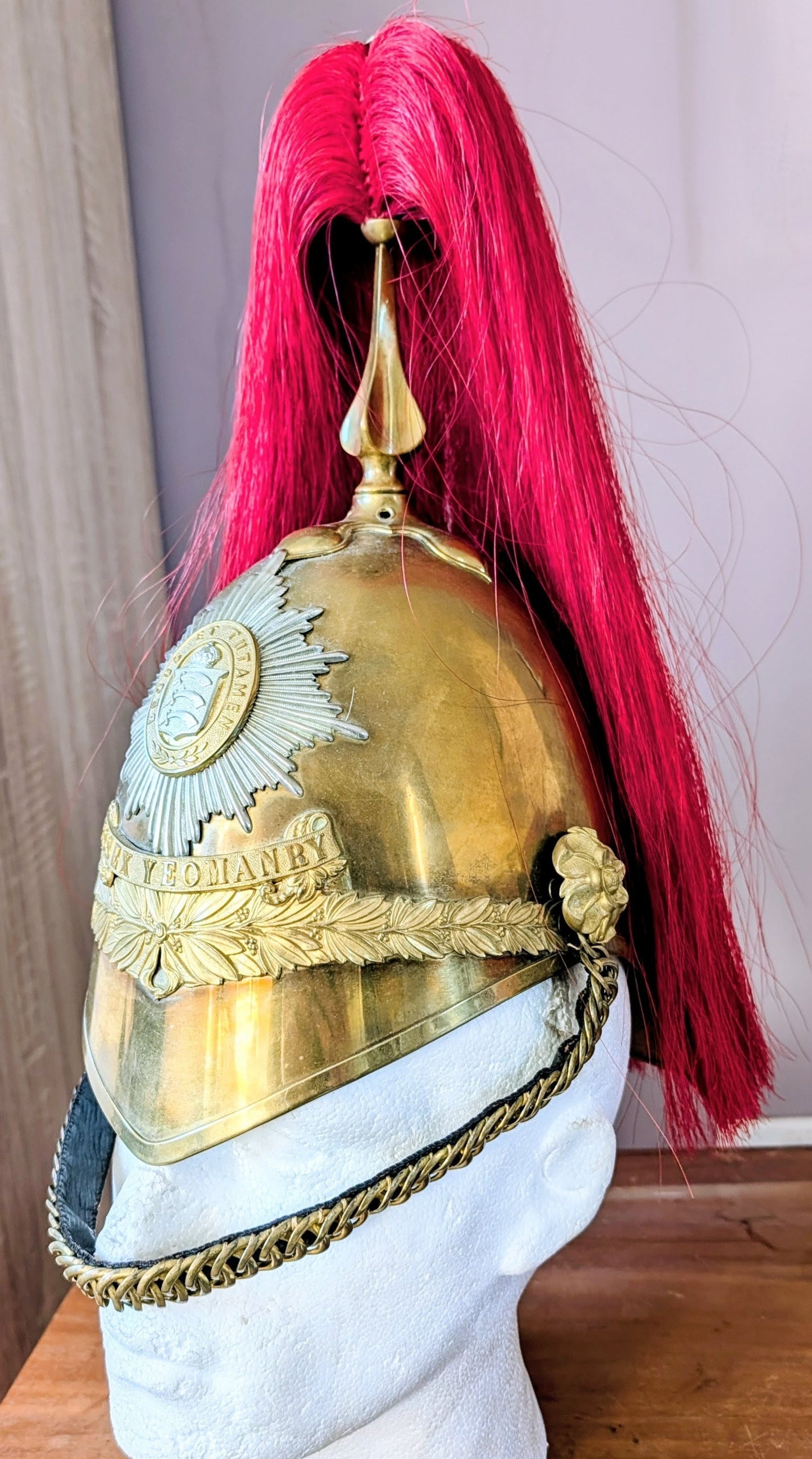 Beautiful Edwardian Essex Yeomanry Cavalry Officer Helmet 1871 Pattern