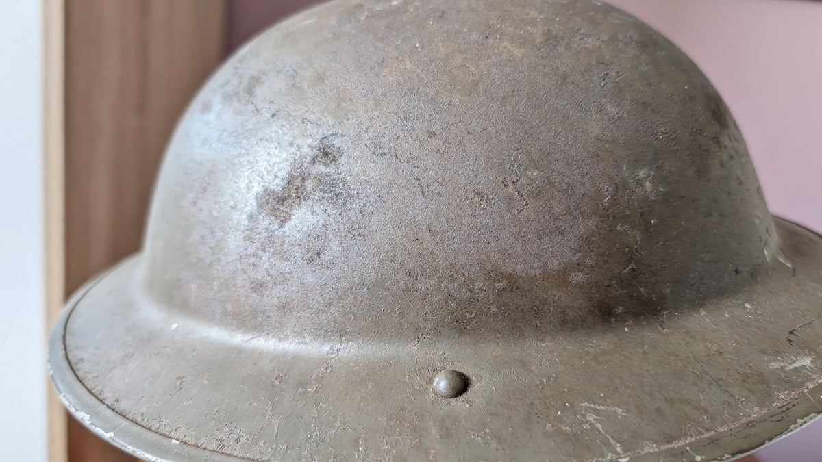 Early WW2 Dunkirk Era British Army Brodie Combat Helmet Dated 1939