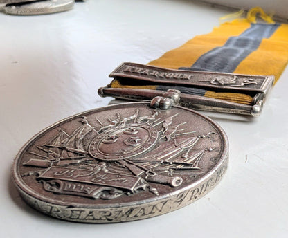 SOLD! Rare Rifle Brigade Sudan/Boer War Medals Set & Astrakhan Busby to Lt Harman DSO