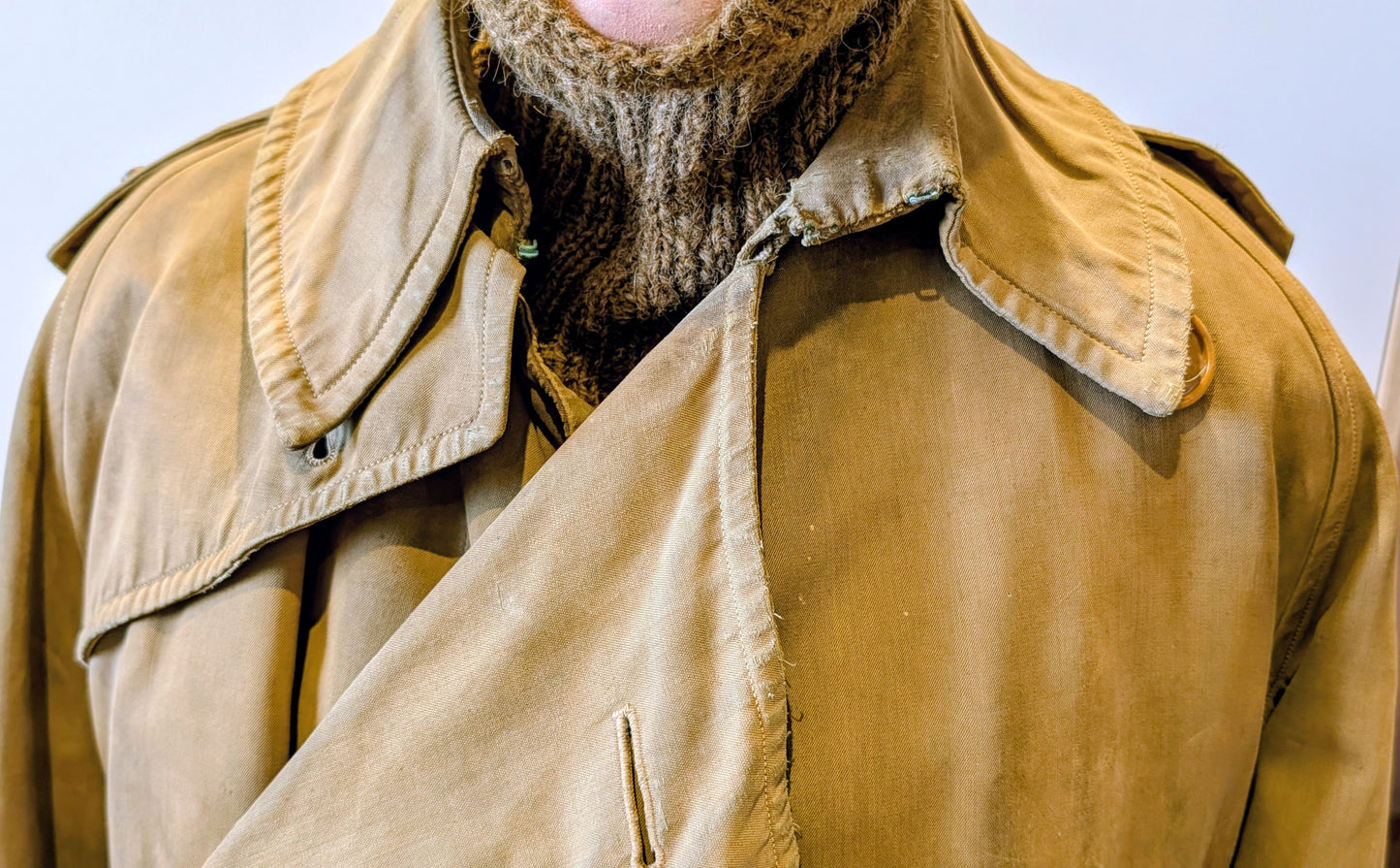 SOLD! Rare WW1 Burberry Officers Private Purchase Trench Coat with button-in Woollen Liner & Balaclava