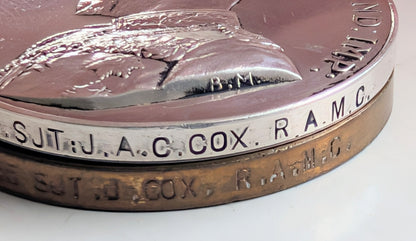 Boer War, WW1 & WW2 Medal Quintet & Service Papers QMS JAMES ALEXANDER COX RAMC Cook MID