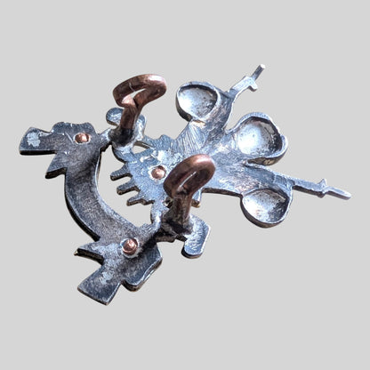 3rd Carabiniers Officers Silver & Gilt Small Size Cap Badge