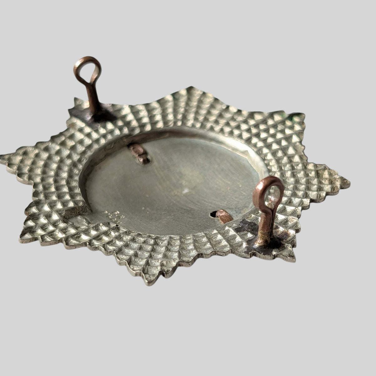Cheshire Regiment Bimetal Bandsman's Pouch Badge Non-voided