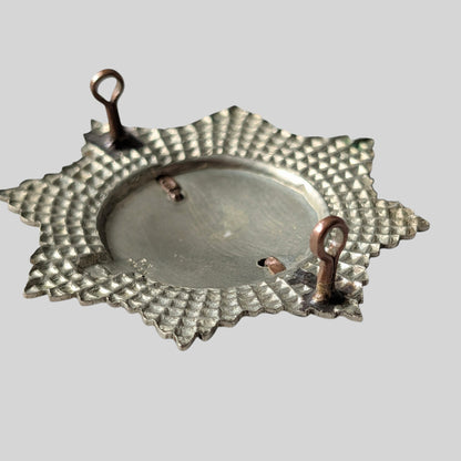 Cheshire Regiment Bimetal Bandsman's Pouch Badge Non-voided