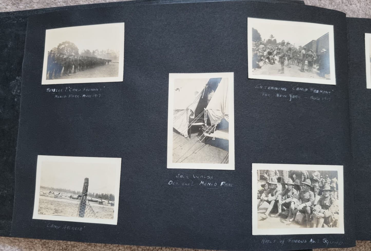 SOLD! Rare WW1 US Army Soldier's Photo Album Plus Ephemera - 125 Photos