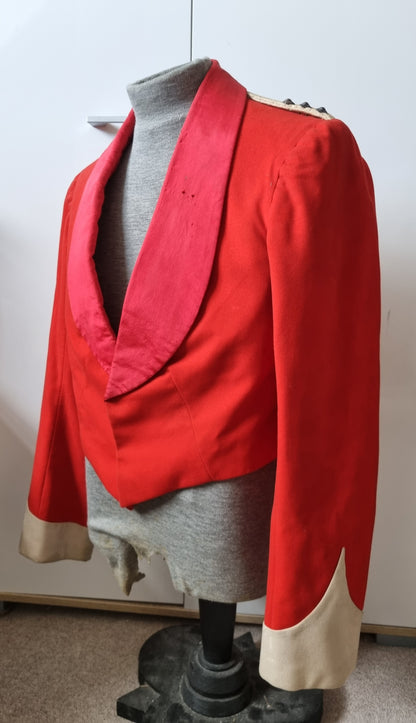 Victorian Durham Light Infantry Captain's Scarlet Mess Jacket