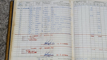 SOLD! WW2 RCAF Flying Log Book E  W Burchett With 2 Of His Photo Albums
