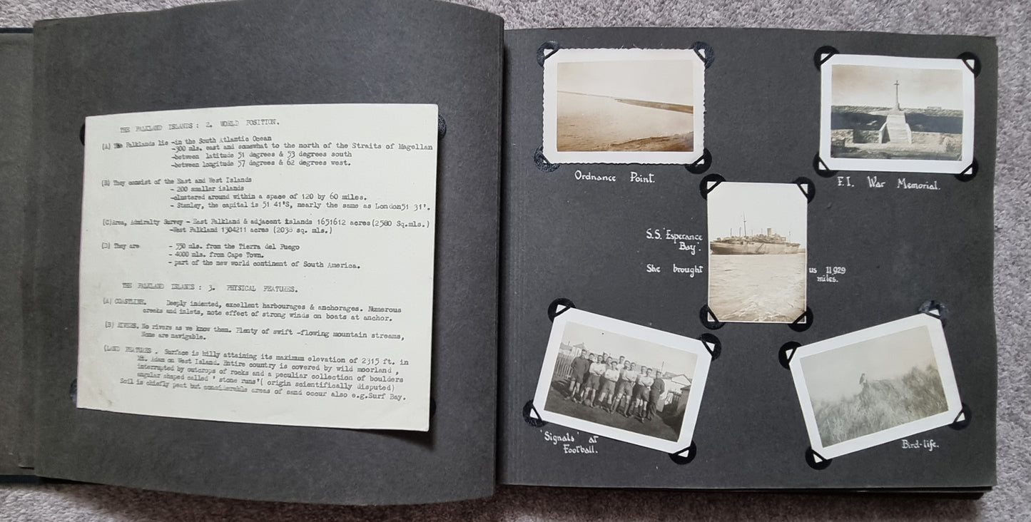 SOLD! Unusual WW2 British Army Falkland Islands Photo Album, 1943
