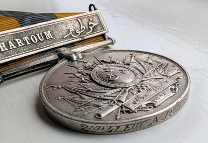 SOLD! Rare Rifle Brigade Sudan/Boer War Medals Set & Astrakhan Busby to Lt Harman DSO
