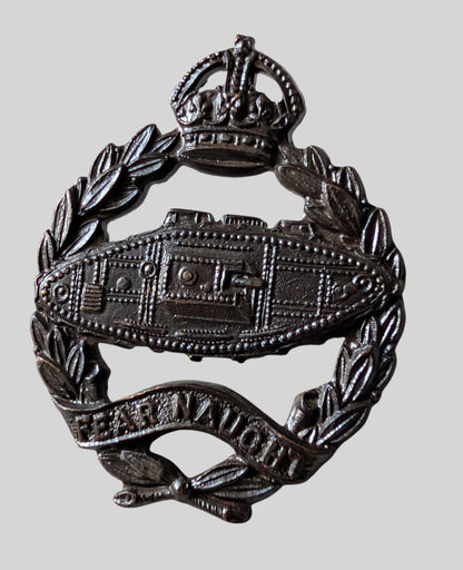 WW2 The Royal Tank Regiment Officer's Bronze Collar Badge