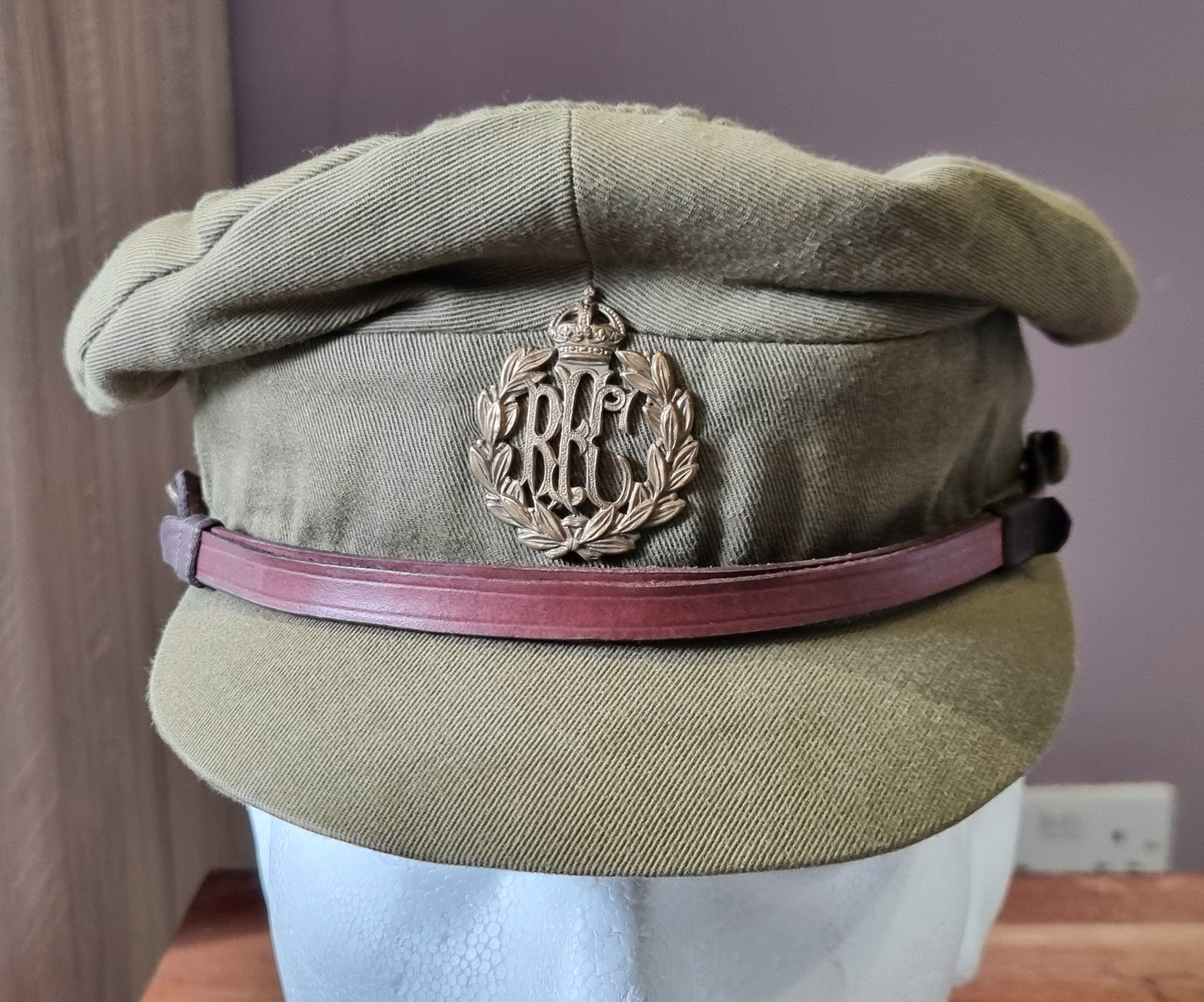 SOLD! Fantastic Rare WW1 Royal Flying Corps RFC Floppy Visor Trench Cap