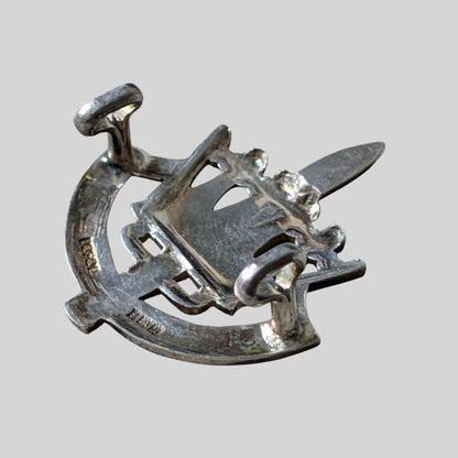 Rare Home Counties Brigade Hallmarked Silver Cap Badge 1961 By Gaunt