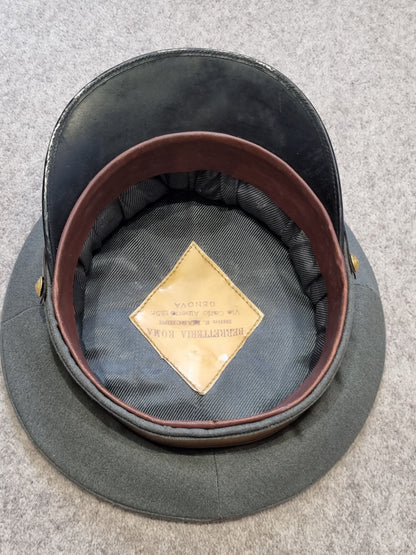 SOLD! WW2 Italian Major’s 15th Infantry Regiment M34 Visor Cap & Box