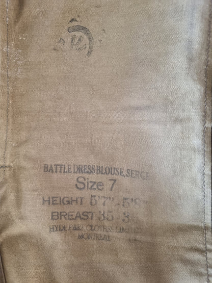 SOLD! WW2 ROYAL SIGNALS CANADIAN MADE BATTLEDRESS + SIDECAP + VE DAY PHOTOS TO THE SAME SOLDIER