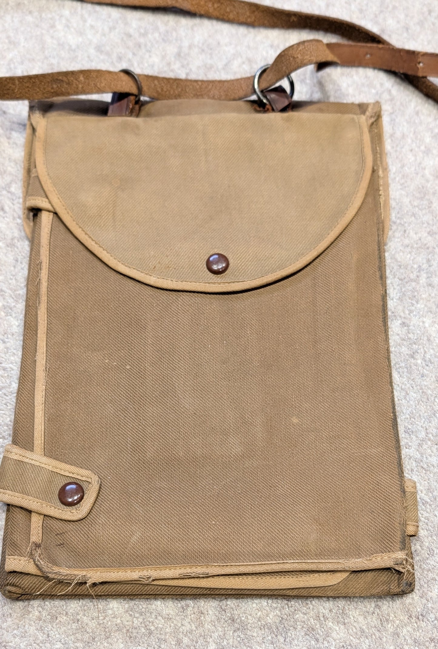 SOLD! WW1 BRITISH ARMY OFFICERS MAP CASE WITH LEATHER CARRY STRAP NAMED TO MILITARY CROSS WINNER C P GARRARD