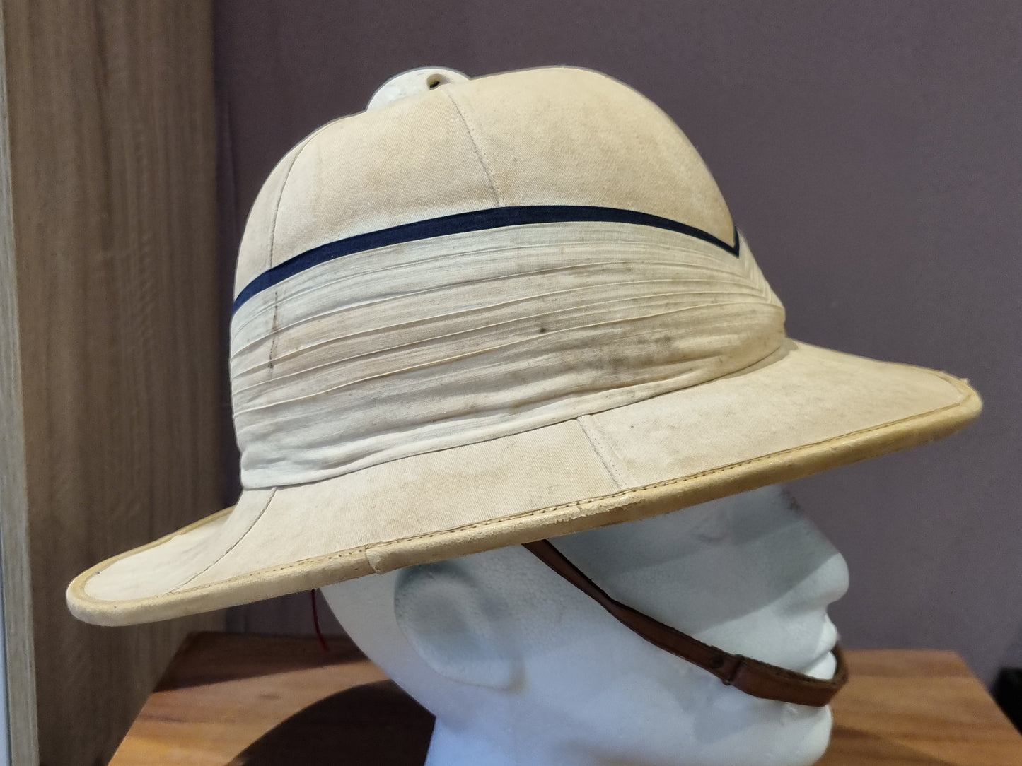 SOLD! WW2  Royal Navy ‘Wolseley’ Pattern Pith Helmet Named