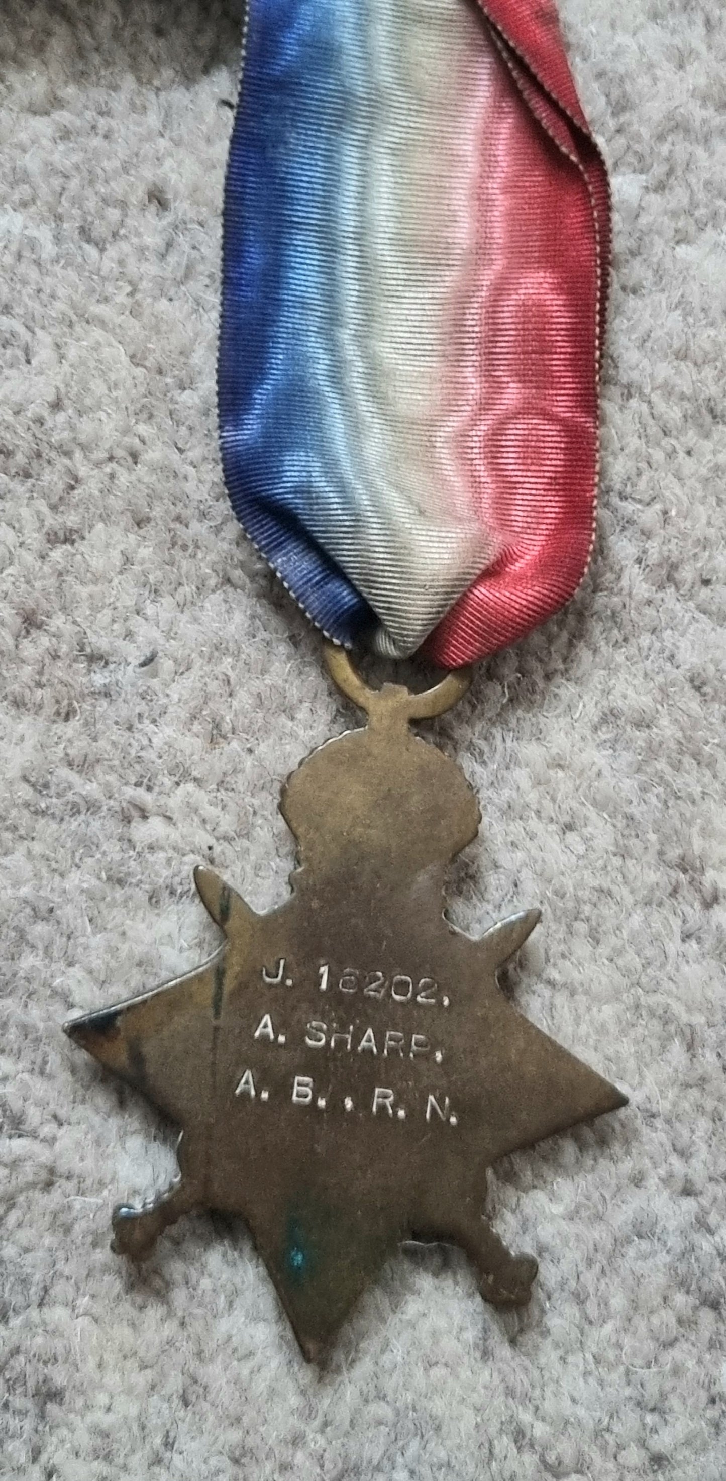 WW1 Trio Long Service & Good Conduct Medal Set to Leading Seaman Albert Victor Sharp- HMS Caroline (Jutland Interest)