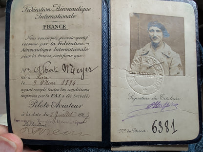Unique WW1 French Army & Air Force Photo Album, Service Documents and Field Post Set to a Front Line Medic & Then Combat Pilot