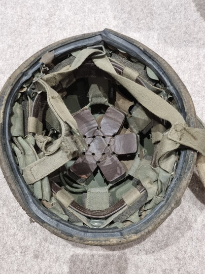 SOLD! French Army M78 F1 Series 1 Combat helmet With Camo Leaf Cover 1987