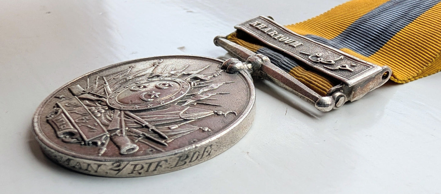 SOLD! Rare Rifle Brigade Sudan/Boer War Medals Set & Astrakhan Busby to Lt Harman DSO
