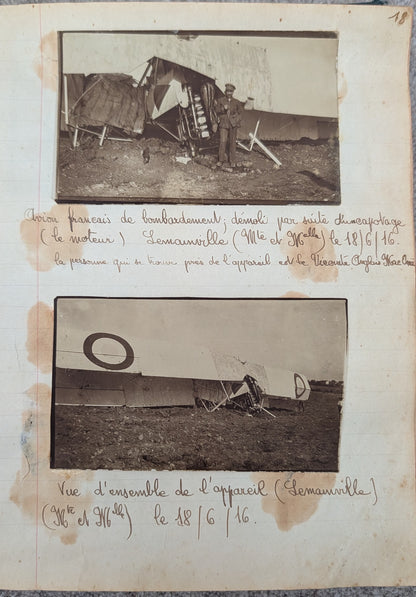 Unique WW1 French Army & Air Force Photo Album, Service Documents and Field Post Set to a Front Line Medic & Then Combat Pilot