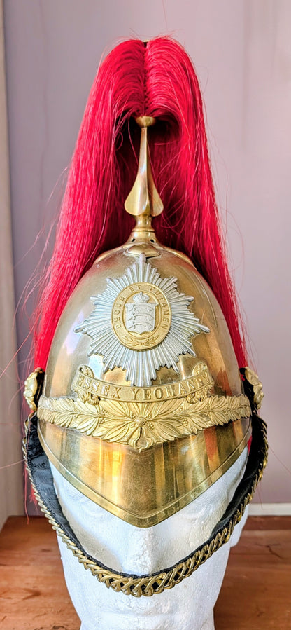 Beautiful Edwardian Essex Yeomanry Cavalry Officer Helmet 1871 Pattern