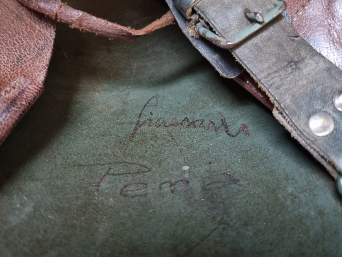 Rare WW2 Italian Experimental Rivetless M33 Helmet, Named