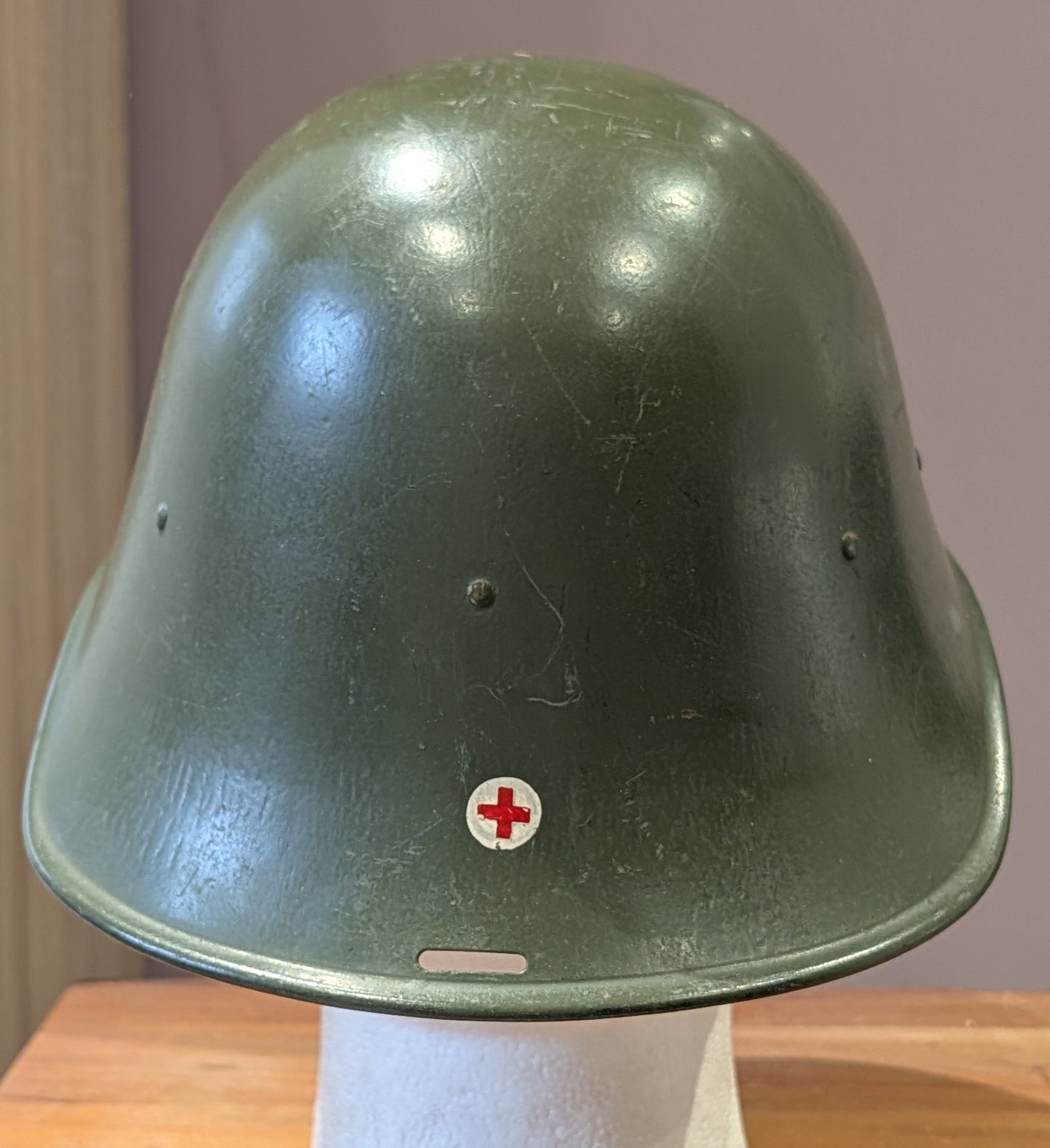Rare WW2 Dutch Red Cross M27 Steel Helmet