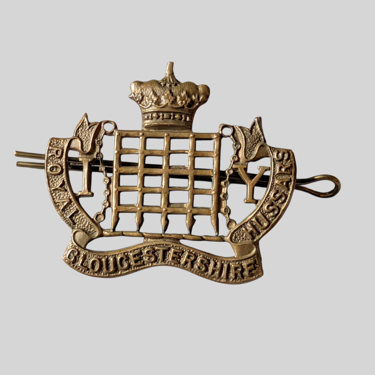 Royal Gloucestershire Hussars Imperial Yeomanry Gilding Metal Cap Badge
