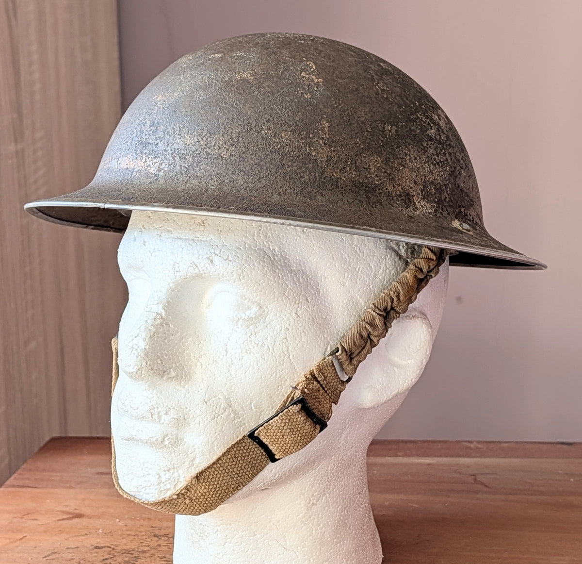 SOLD! Early WW2 Dunkirk Era British Army Brodie Helmet Dated 1939, Attributed