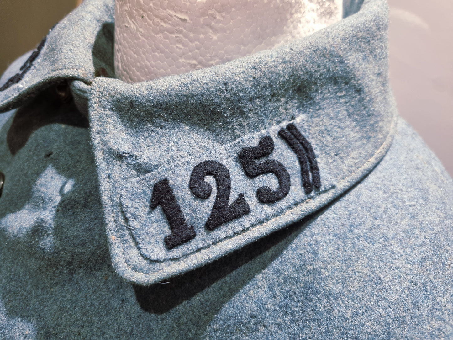 Rare WW1 French Army Horizon Blue M1915 Greatcoat 121st Infantry Regt