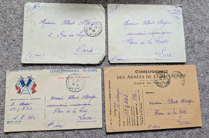 Unique WW1 French Army & Air Force Photo Album, Service Documents and Field Post Set to a Front Line Medic & Then Combat Pilot