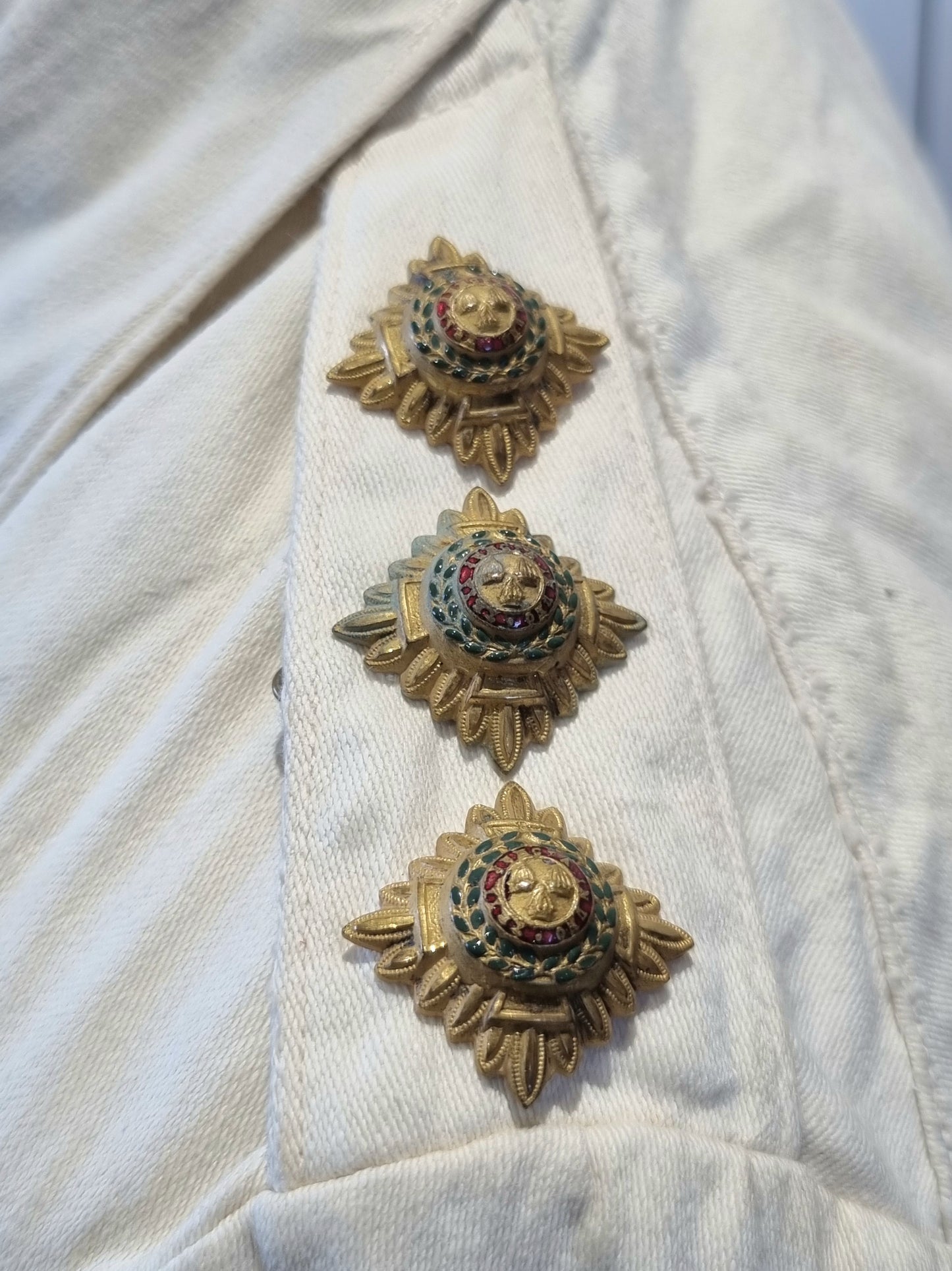 Victorian Boer War Era HLI Captain's White Cotton Mess Dress Jacket