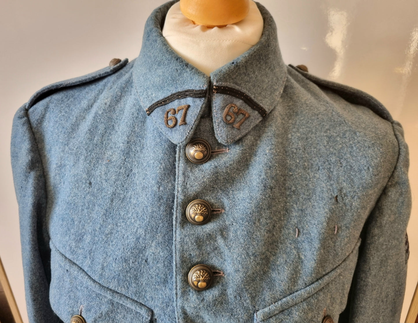 WW1 M1917 French Blue Horizon Tunic jacket Uniform to the 67th Infantry