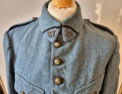 WW1 M1917 French Blue Horizon Tunic jacket Uniform to the 67th Infantry