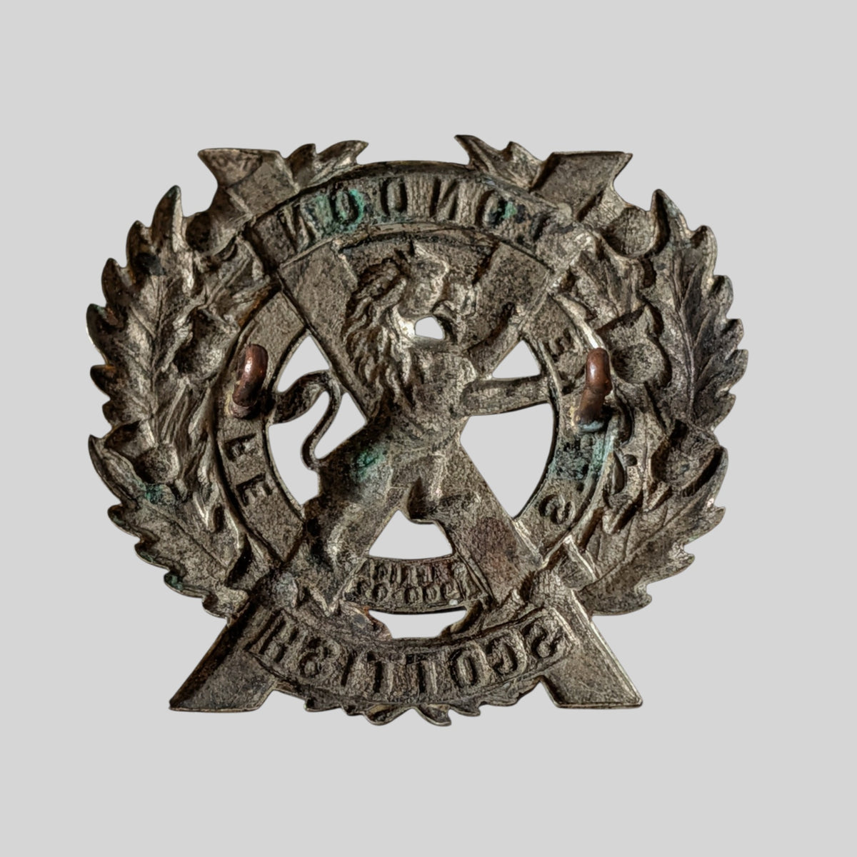 14th County Of London Regt (London Scottish) White Metal Cap Badge