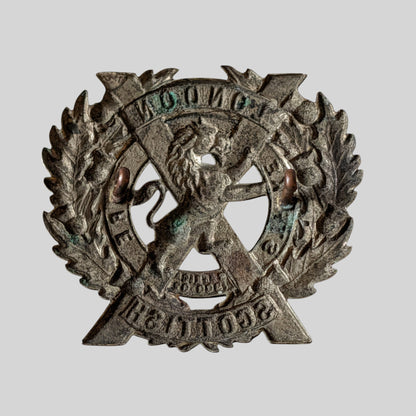 14th County Of London Regt (London Scottish) White Metal Cap Badge