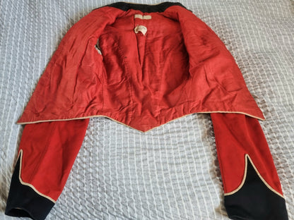 Victorian Boer War Era Colonel's Scarlet Mess Dress Jacket Dated 1901