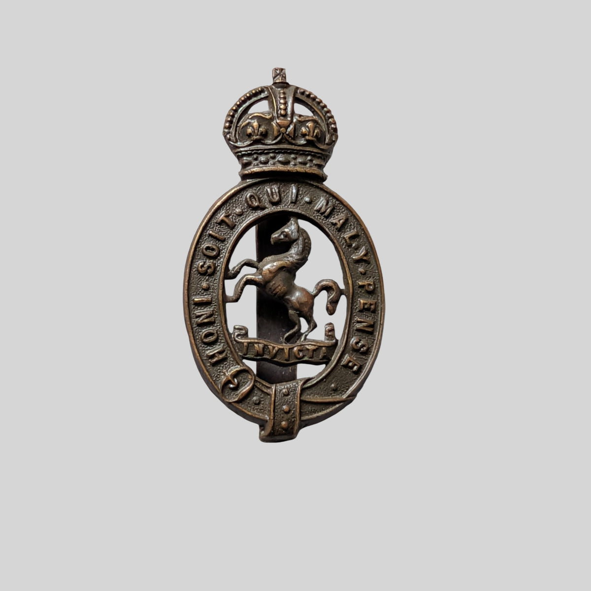 Royal East Kent Yeomanry Bronzed Cap Badge