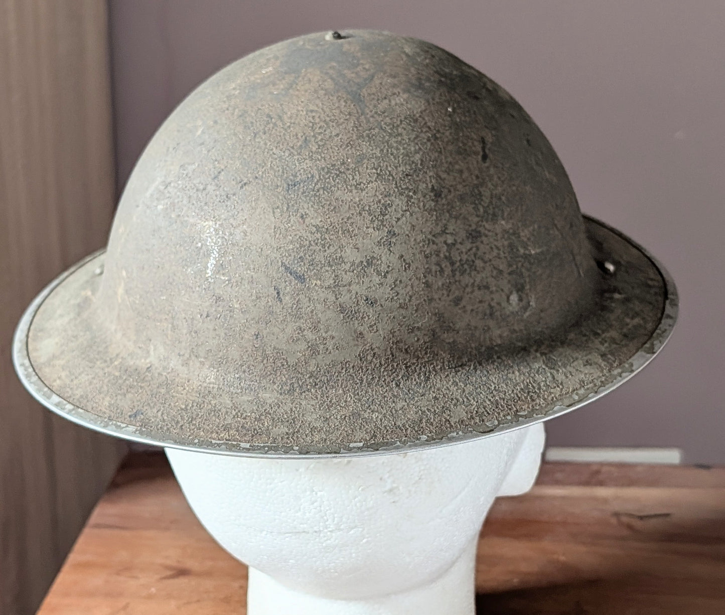 Early WW2 Dunkirk Era British Army Brodie Combat Helmet Dated 1938/9