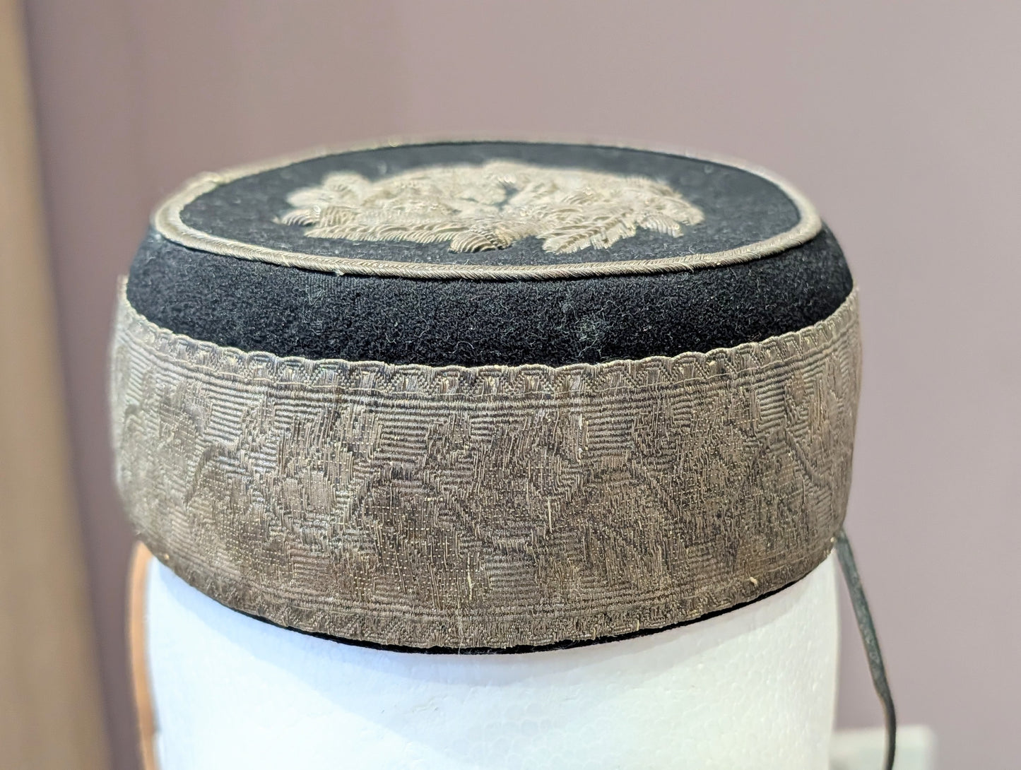 Victorian Worcestershire Hussars Yeomanry Pill Box hat With Chinstrap