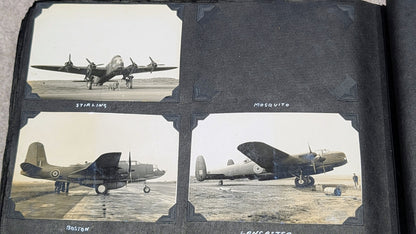 SOLD! WW2 RCAF Flying Log Book E  W Burchett With 2 Of His Photo Albums
