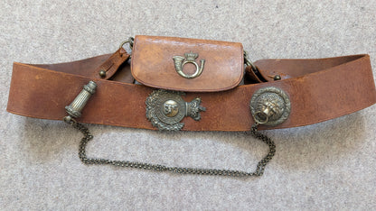 Victorian 2nd Battalion Herts Rifles Leather CrossBelt & Pouch 1881-7